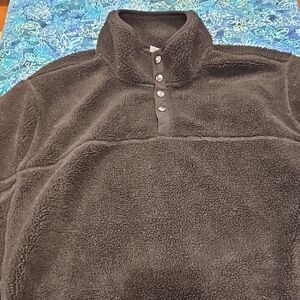 Alpine Gray Fleece Pullover Sweater